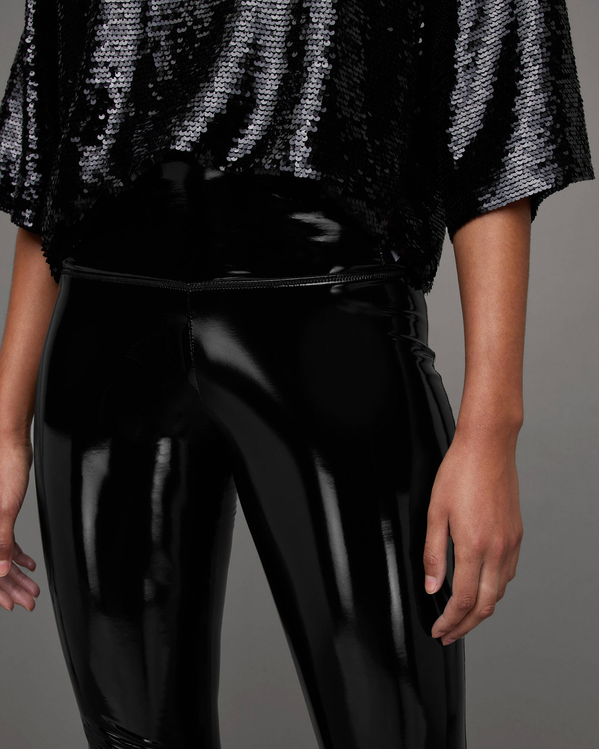 Cora Shine Leather-Look Skinny Leggings  large image number 3