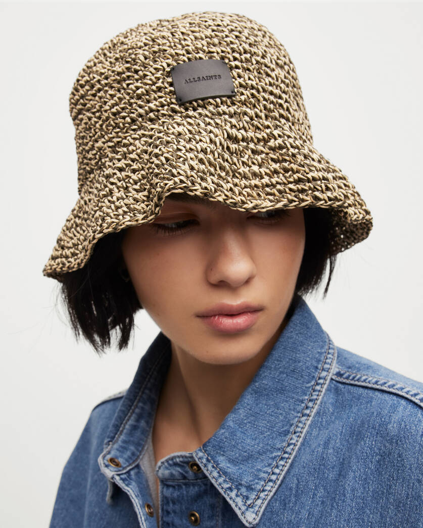 Enya Two Tone Stroh Bucket Hat  large image number 1
