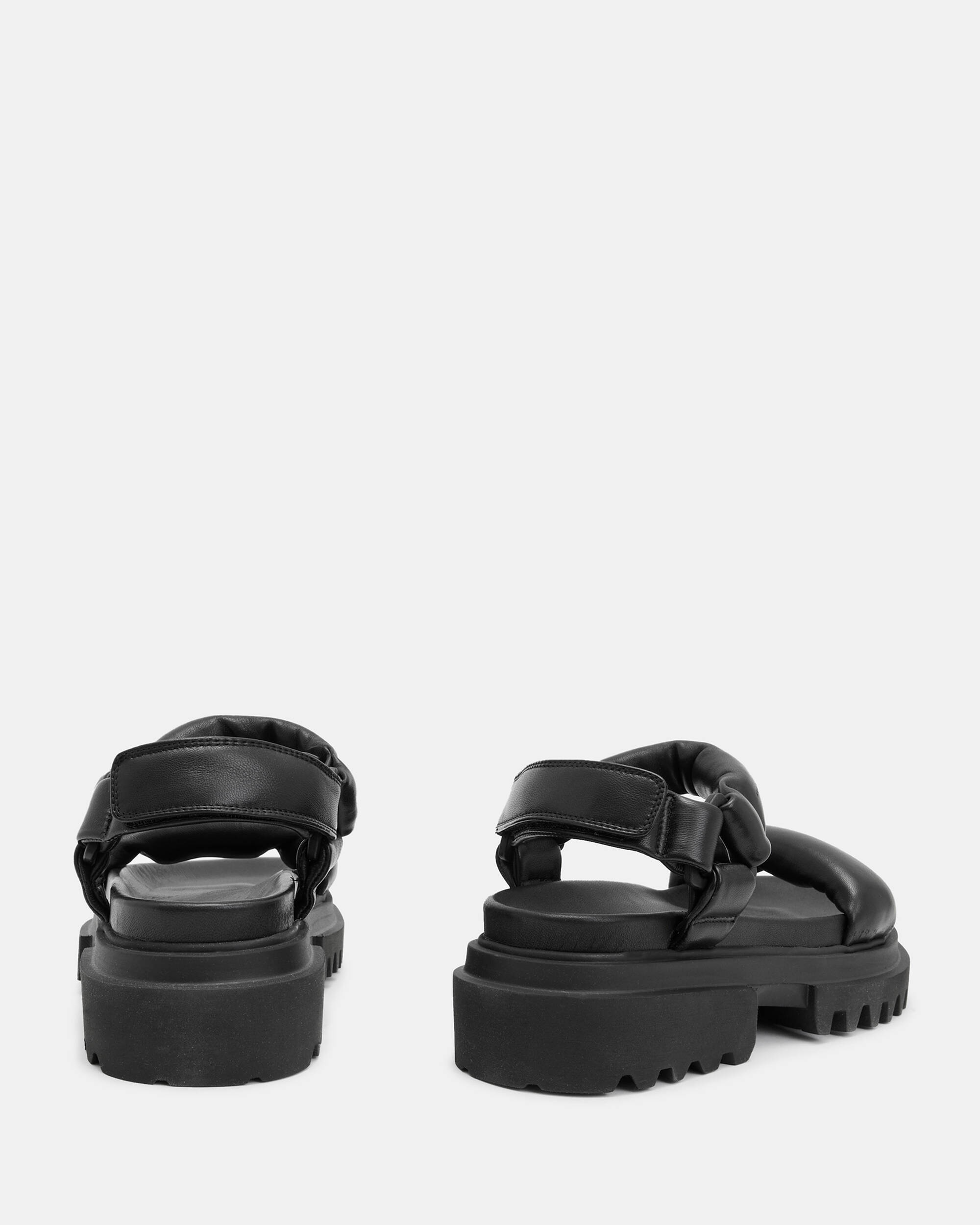 Helium Leather Sandals Black | ALLSAINTS