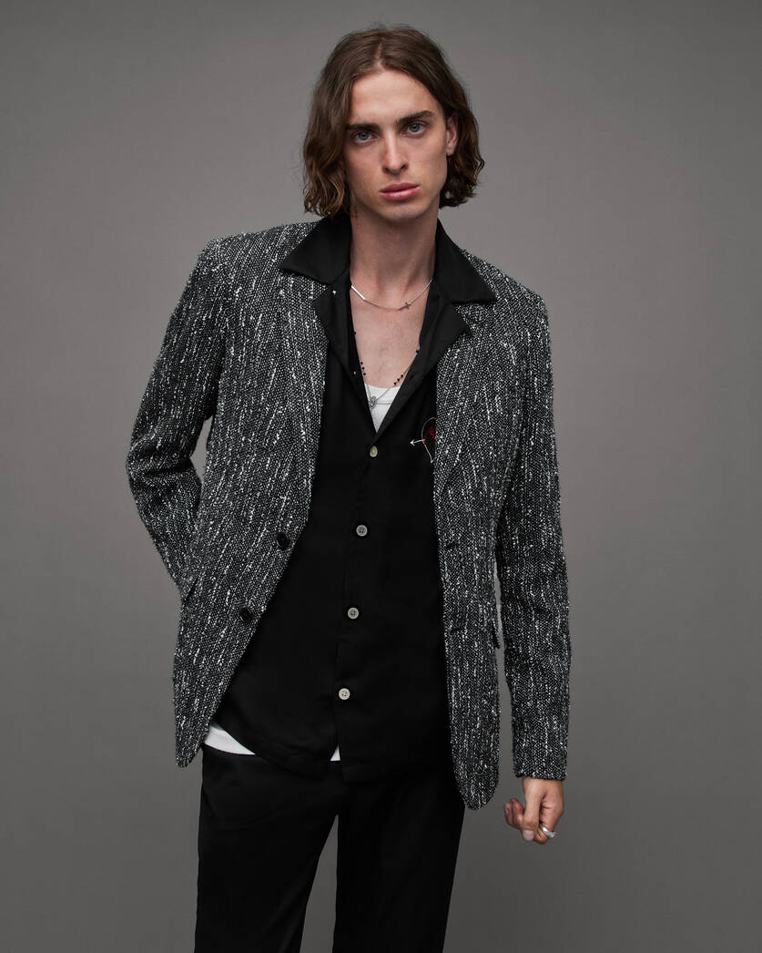 Argyll Textured Tailored Fit Blazer  large image number 1