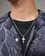 Double Cross Sterling Silver Necklace  large image number 1