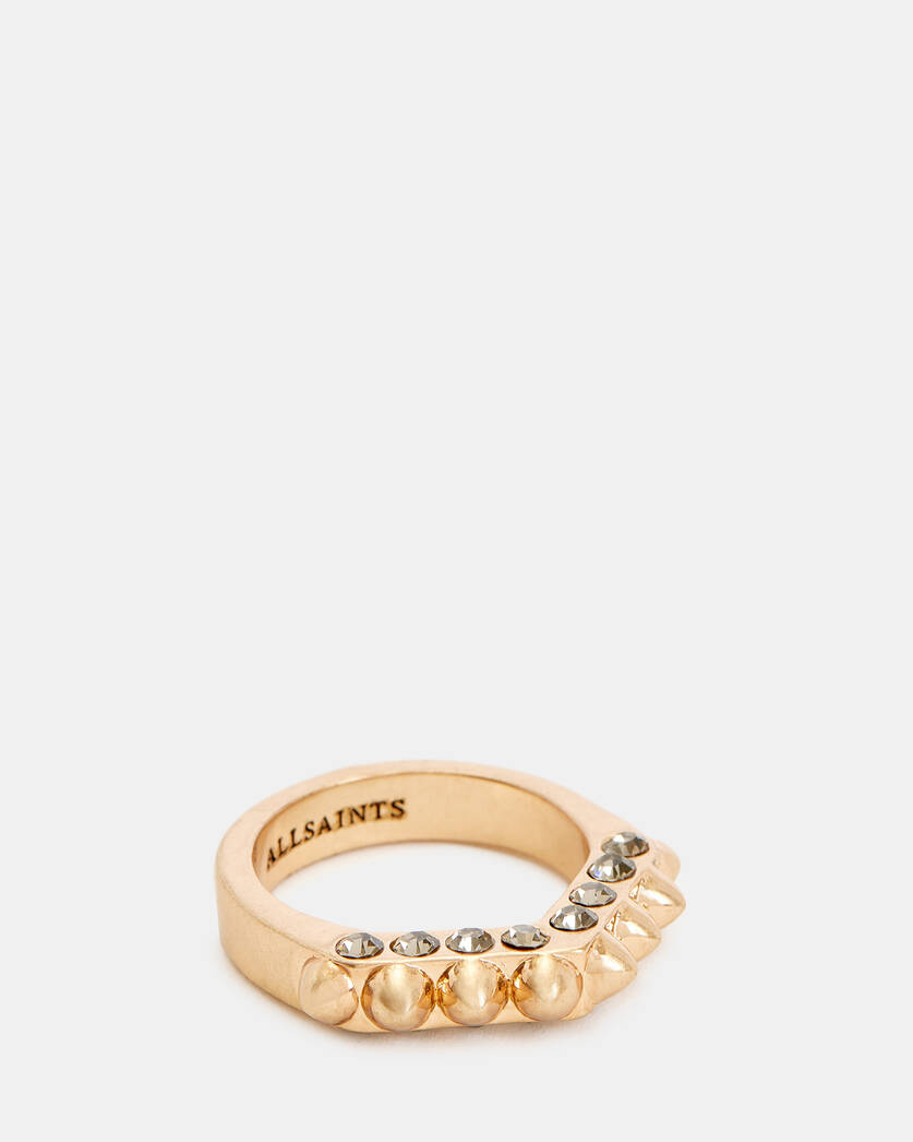 Rianne Hexagon Studded Gold-Tone Ring  large image number 1