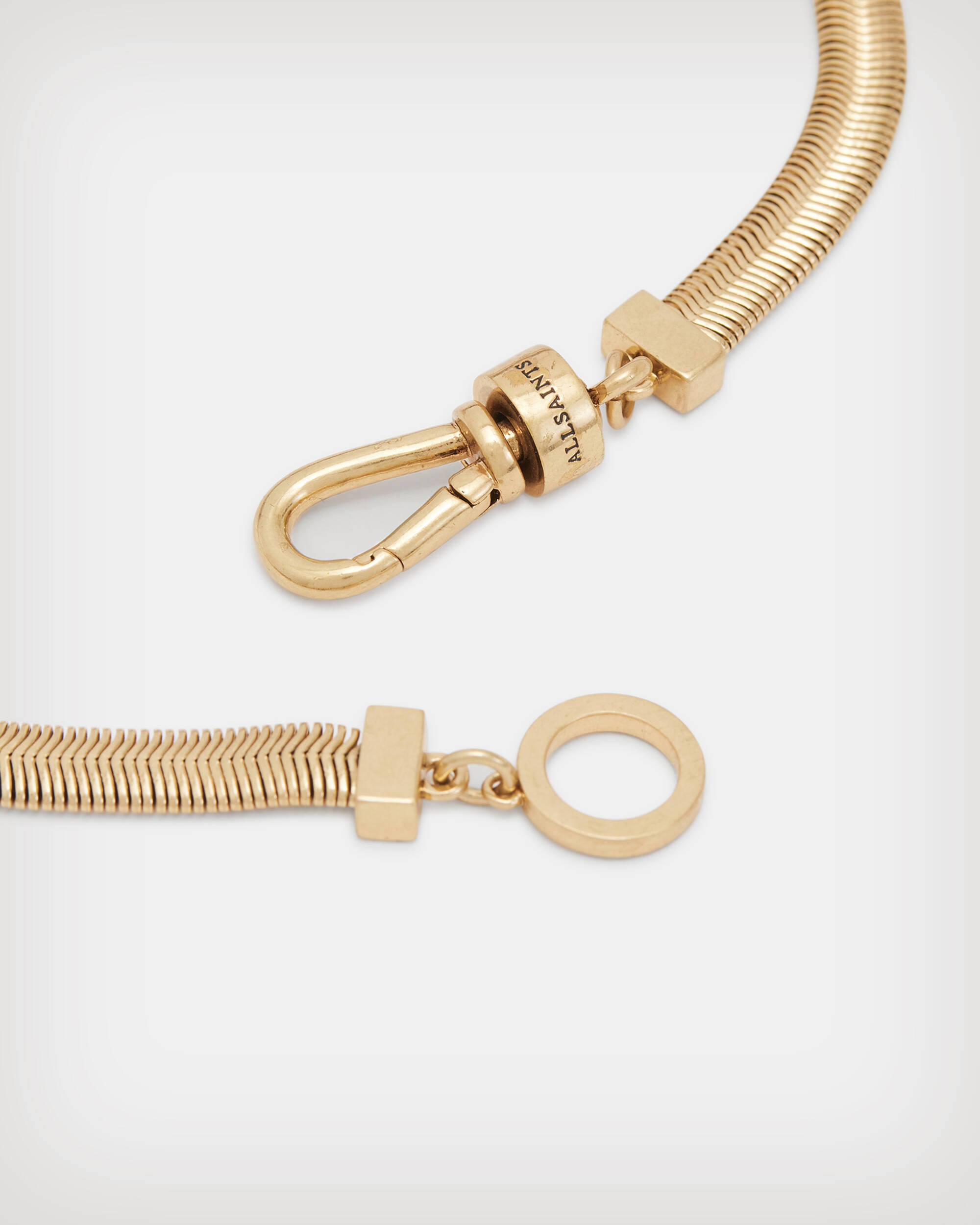 Flat Snake Gold-Tone Necklace  large image number 4