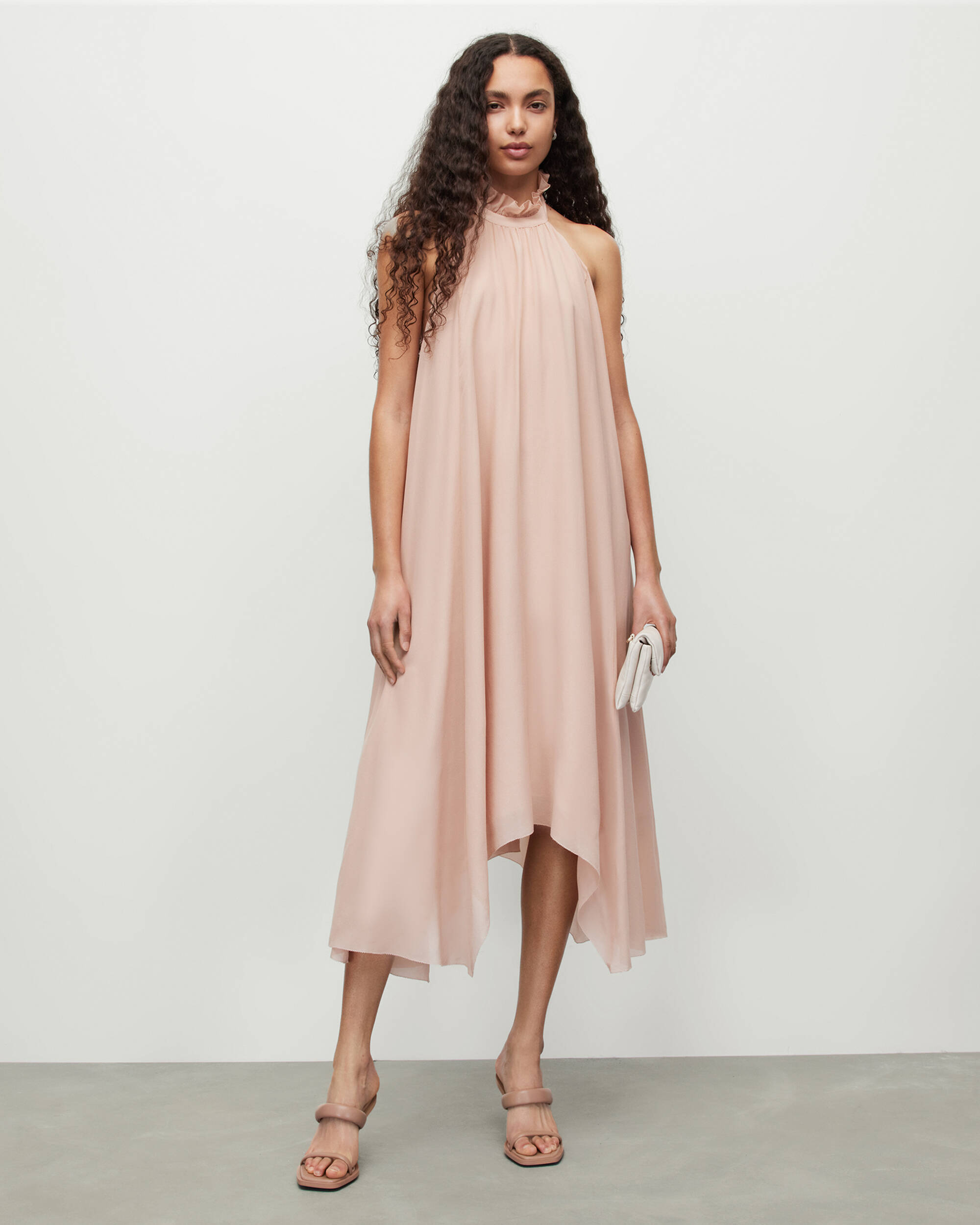 Alaya Silk Asymmetrical Maxi Dress  large image number 1