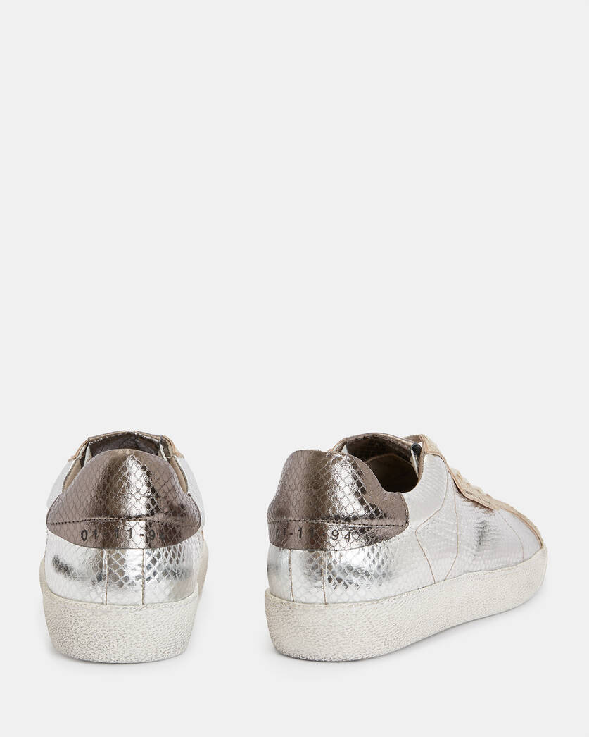 Sheer Metallic Leather Trainers  large image number 6