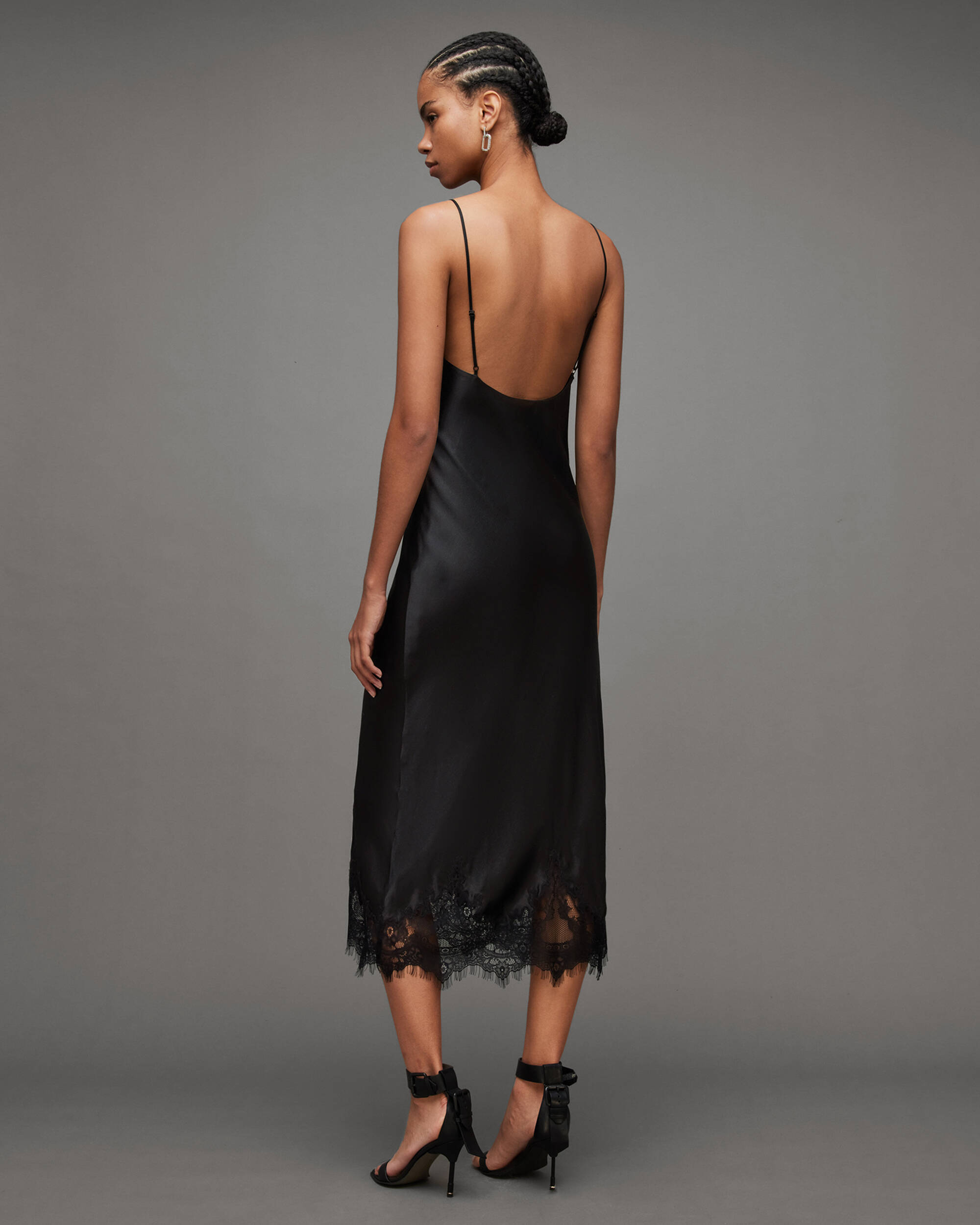 Ophelia Silk Blend Lace Maxi Slip Dress  large image number 6