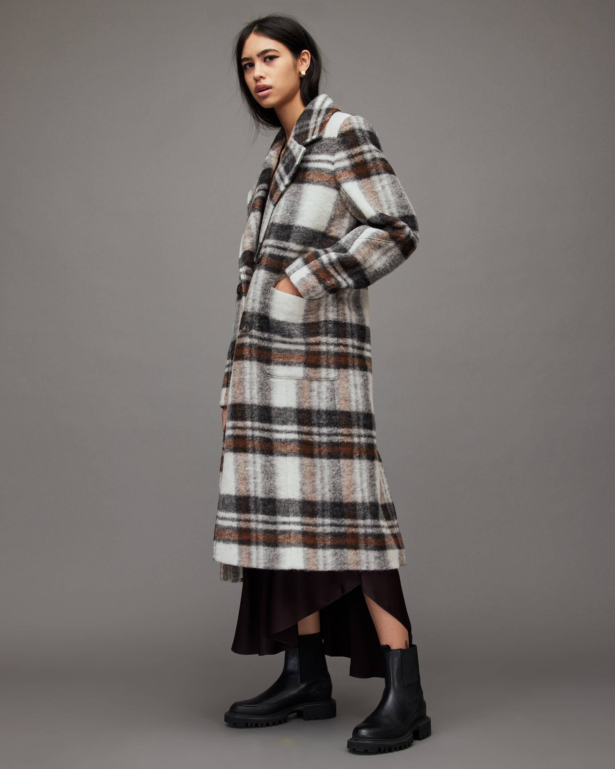 Esme Relaxed Checked Coat  large image number 4