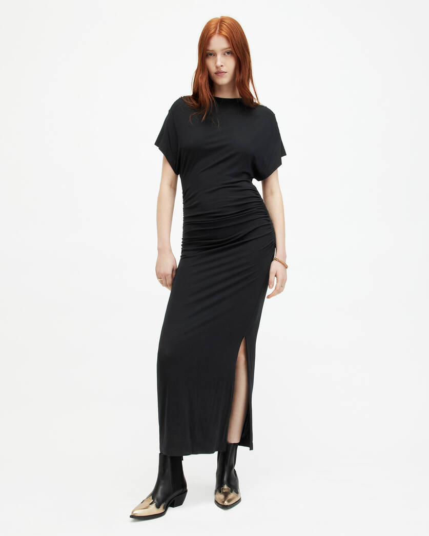 Natalie Slim Fit Gathered Midi Dress  large image number 4