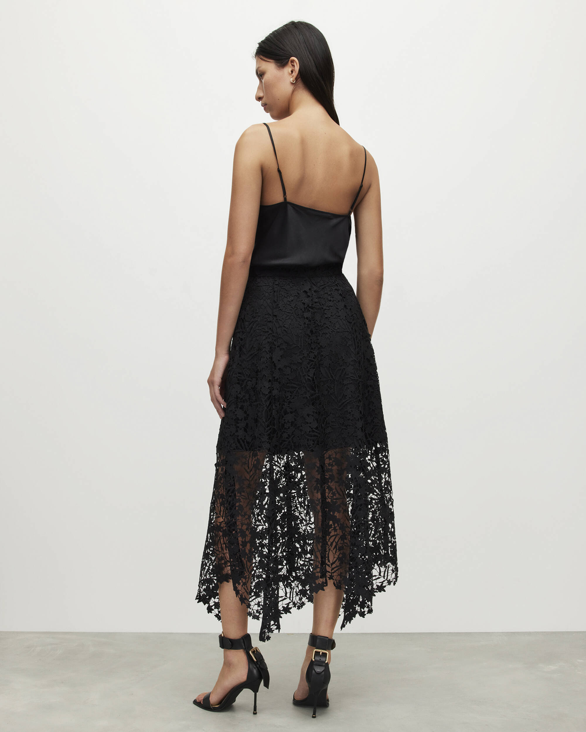 Camila Asymmetric Hem Lace Skirt  large image number 4