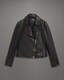 Vela Asymmetric Zip Leather Biker Jacket  large image number 7