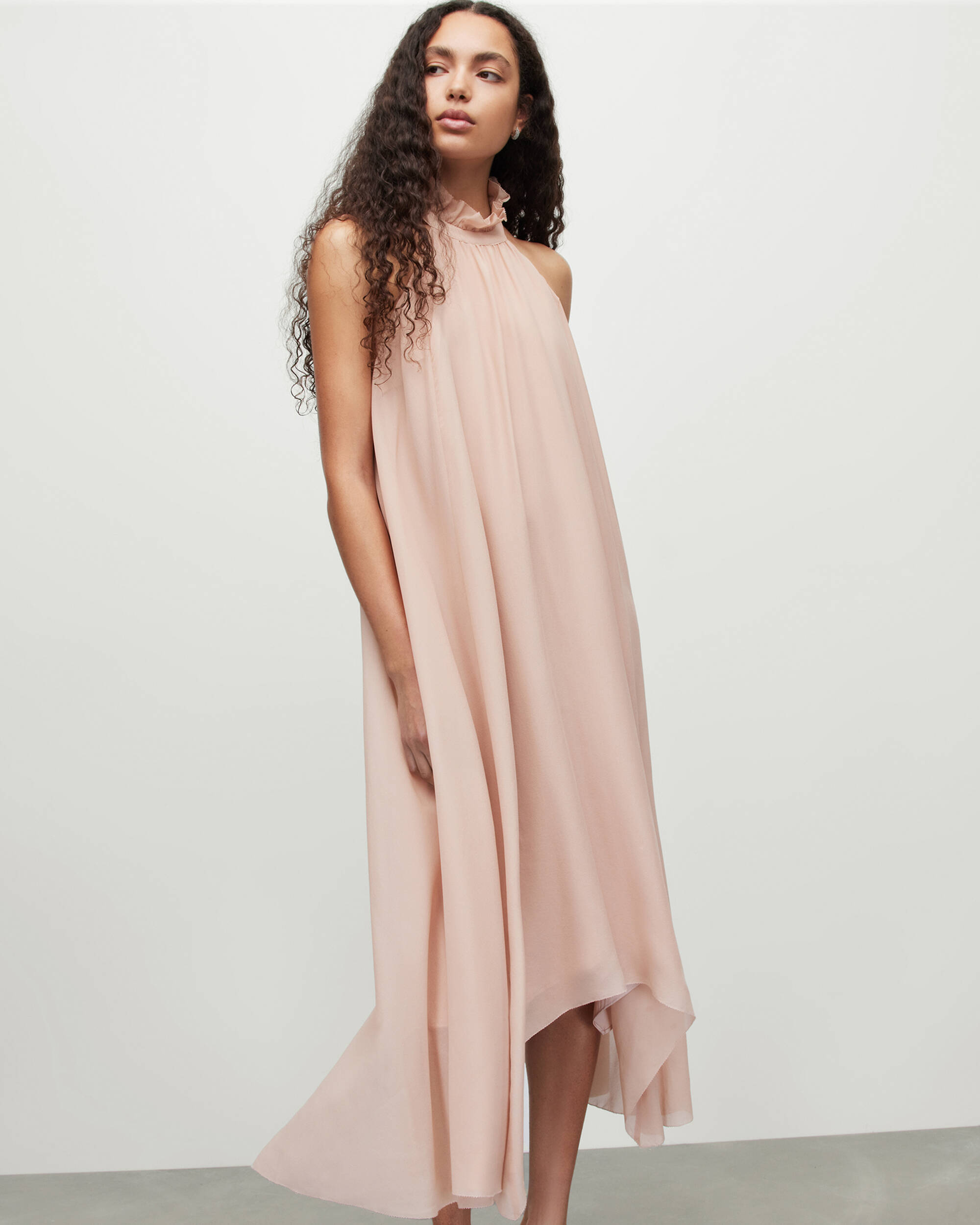 Alaya Silk Asymmetrical Maxi Dress  large image number 3