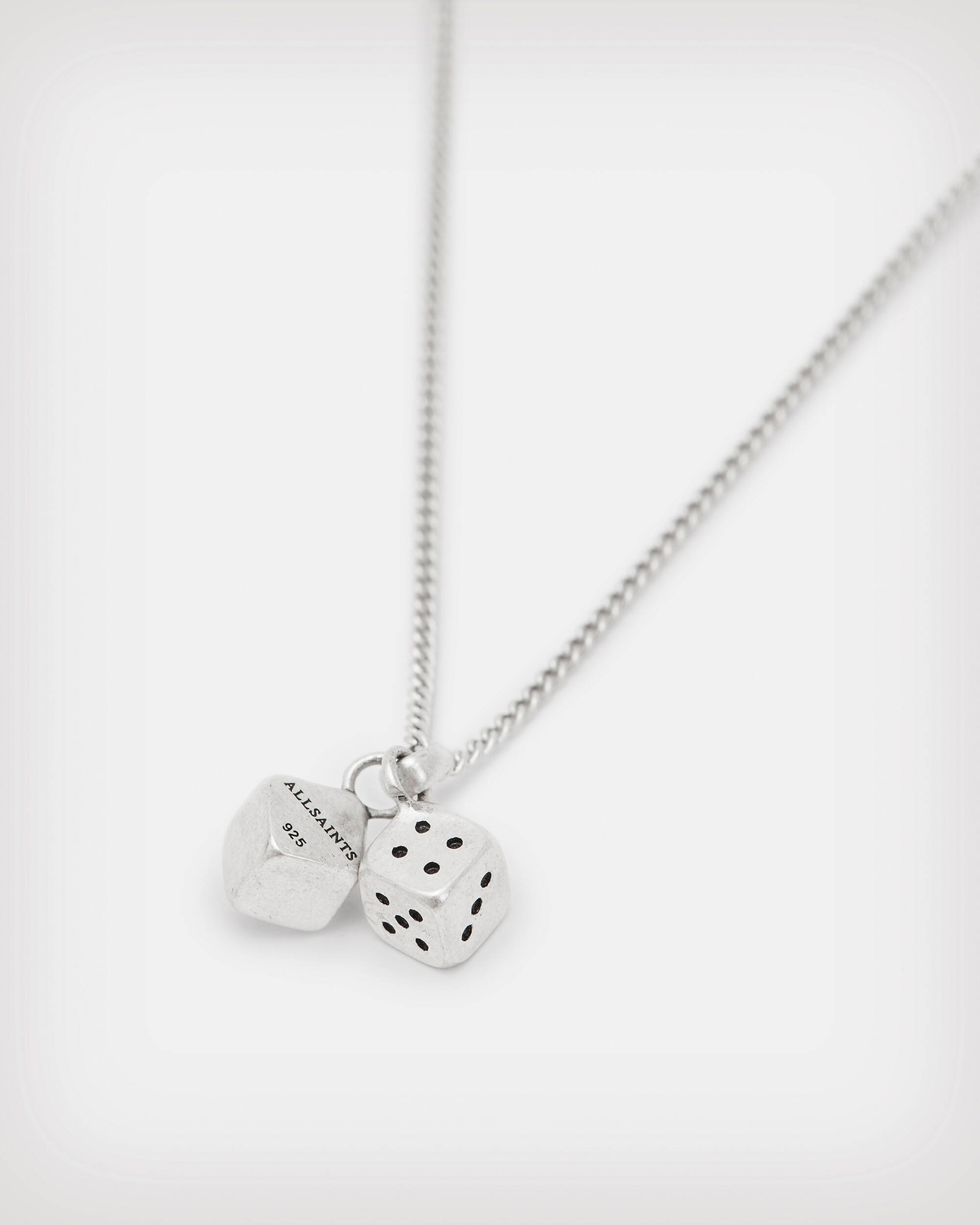 Double Dice Sterling Silver Necklace  large image number 3