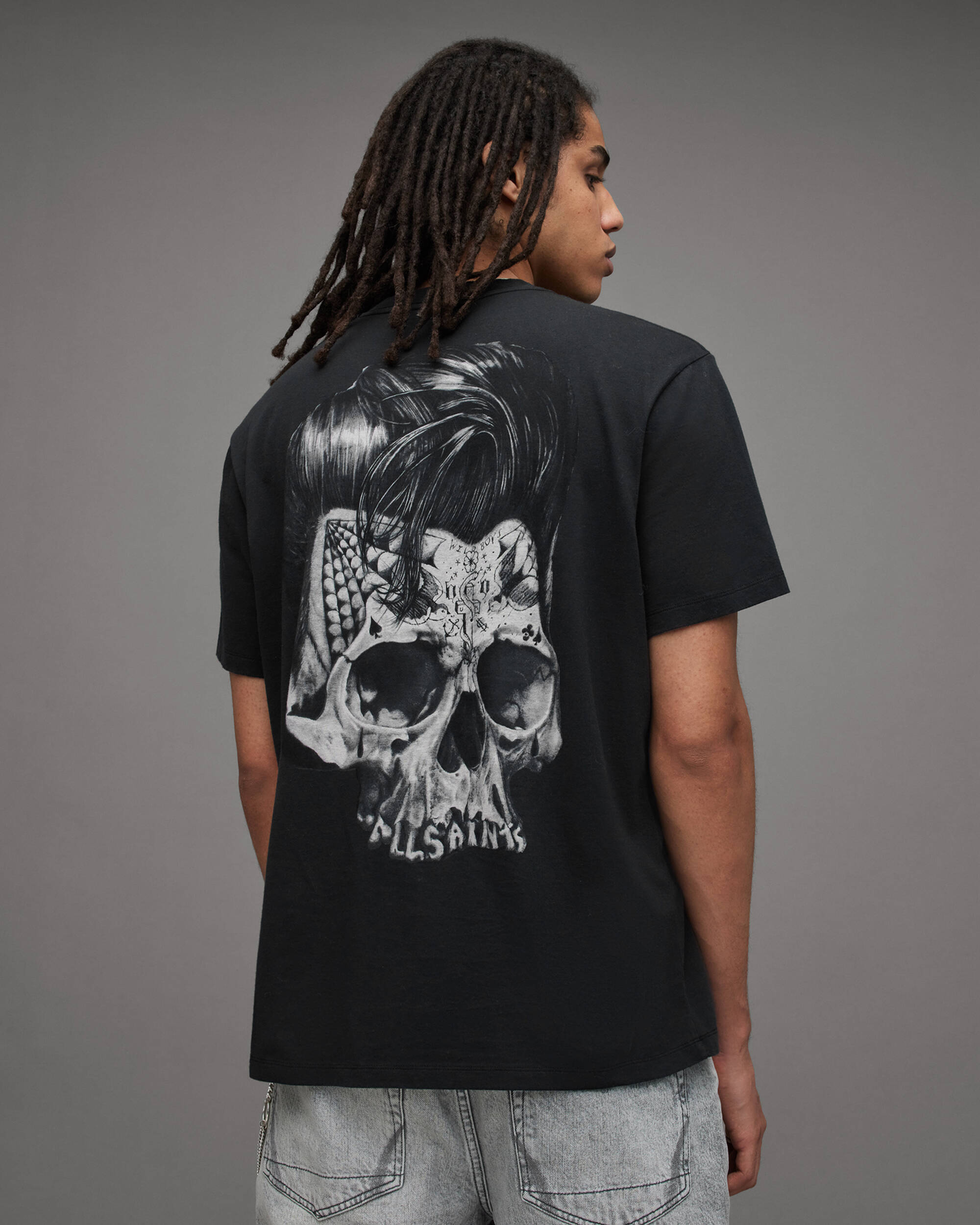 Relics Retro Skull Print Crew T-Shirt  large image number 6