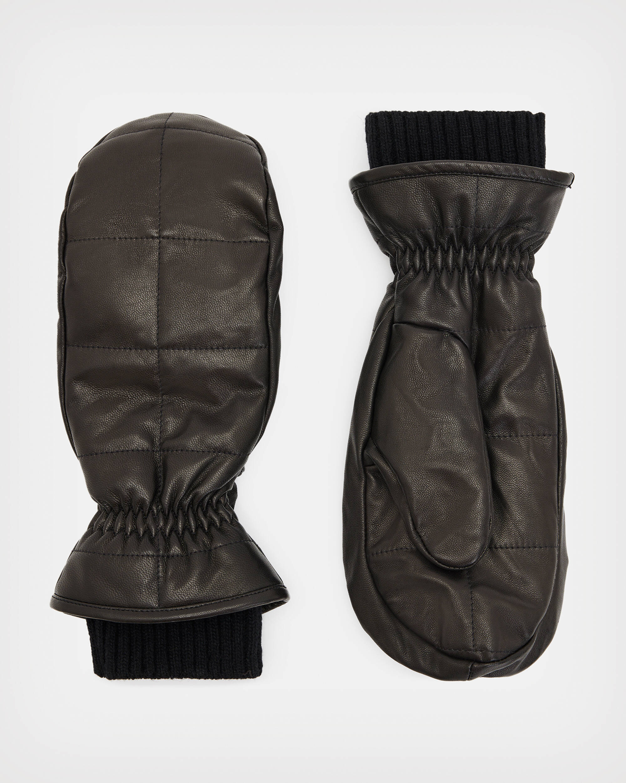 Andra Leather Puffer Mittens  large image number 1