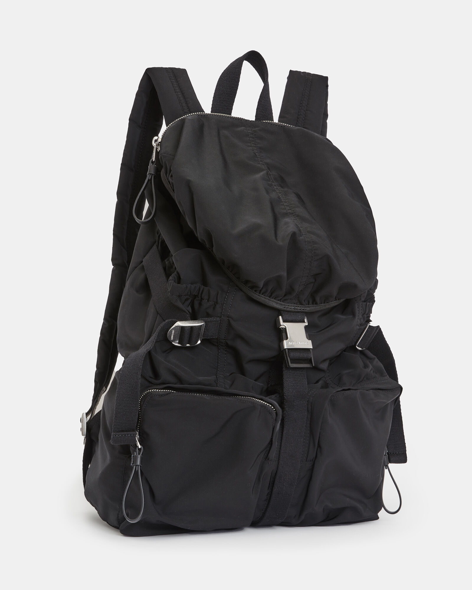 Ren Recycled Hiking Drawstring Backpack Black | ALLSAINTS