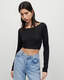Elena Long Sleeve Stretch Cropped Top  large image number 1