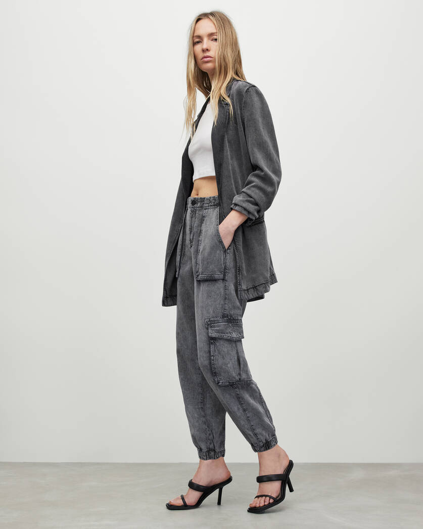 Frieda High-Rise Denim Cargo Trousers  large image number 4