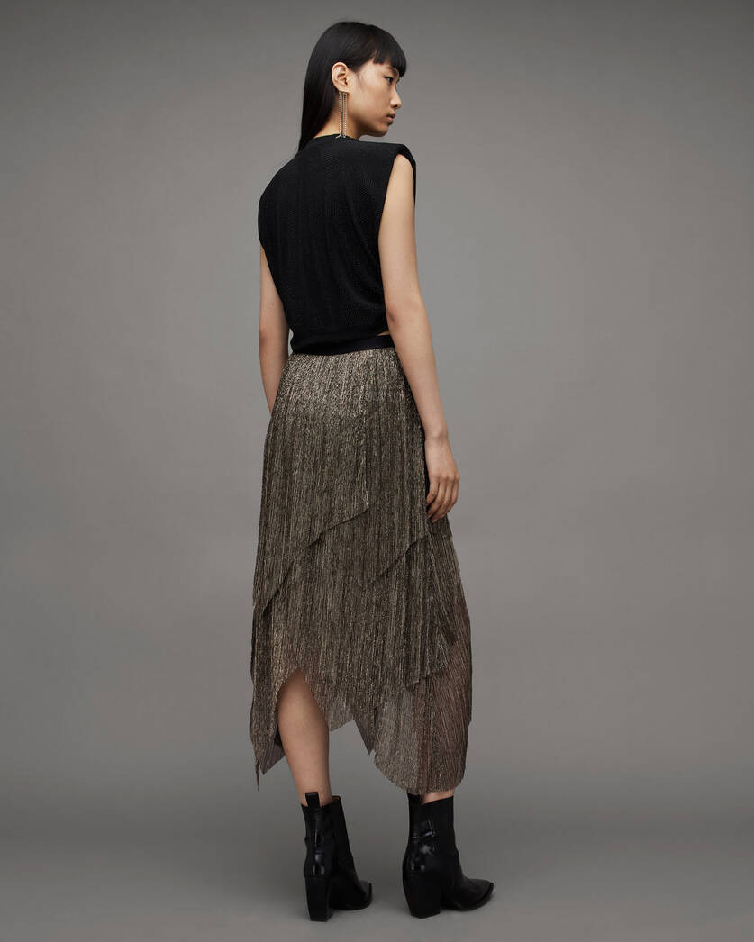 Veena Tulle Layered Midi Skirt  large image number 6