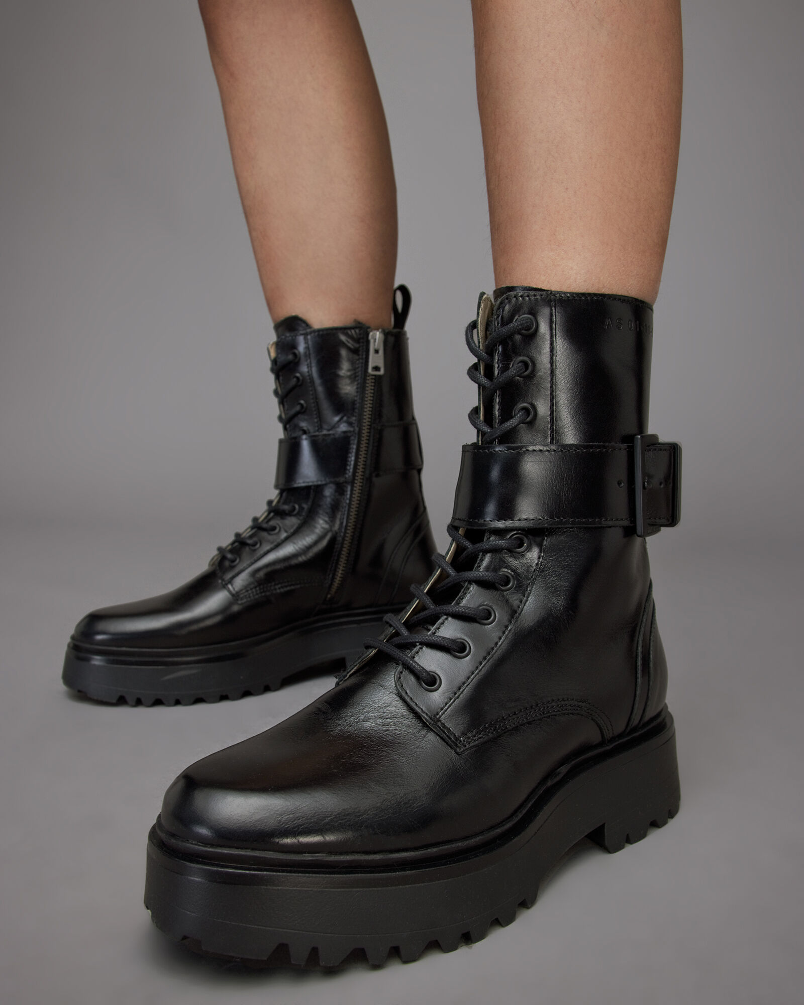Onyx Leather Boots Black | ALLSAINTS