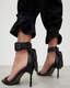 Noir Leather High Metal Heel Sandals  large image number 2
