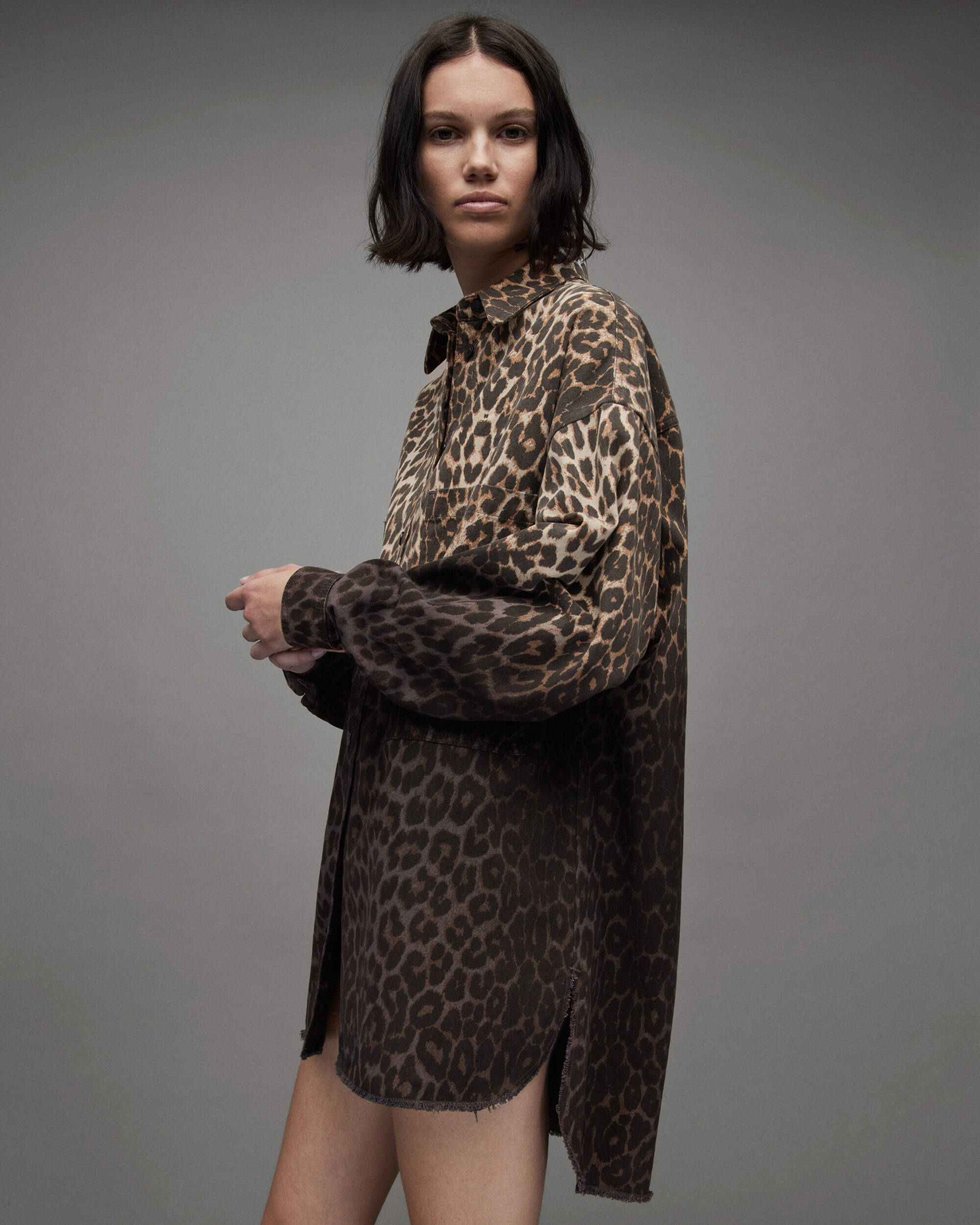 Lily Leppo Leopard Print Shacket Dress  large image number 5
