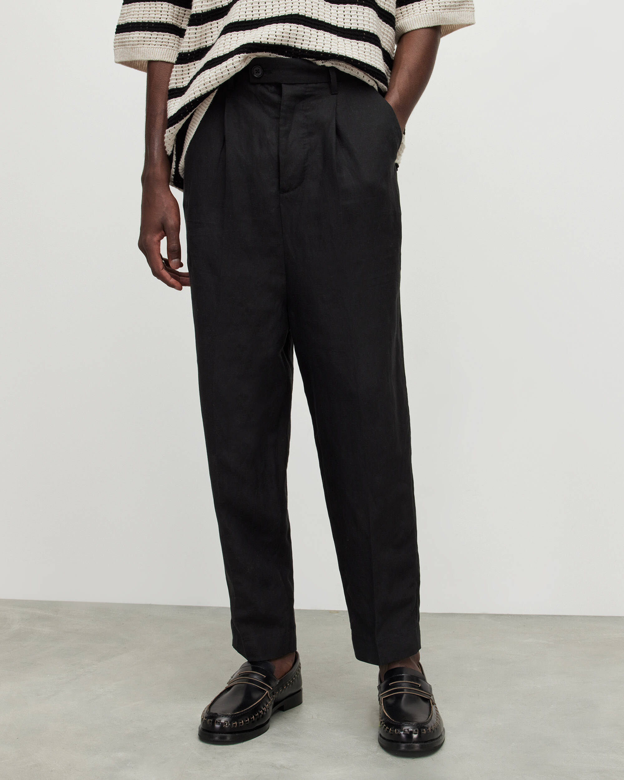 Pace Linen Blend Cropped Trousers  large image number 2
