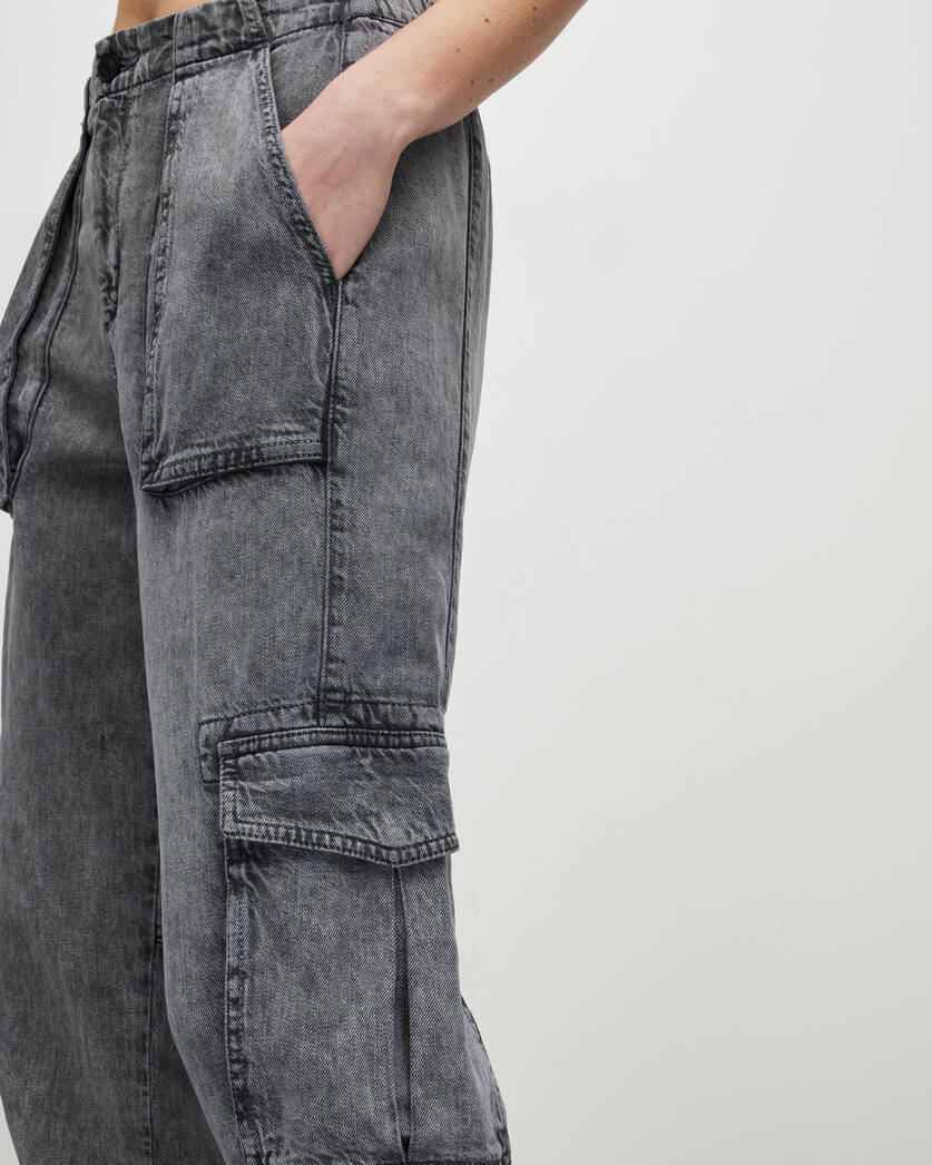 Frieda High-Rise Denim Cargo Trousers  large image number 5