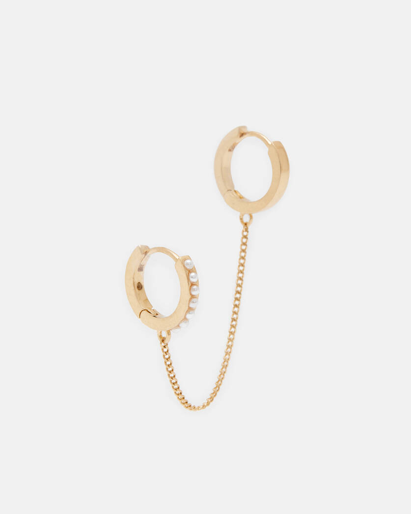 Mini Hoop Chain Earrings  large image number 1