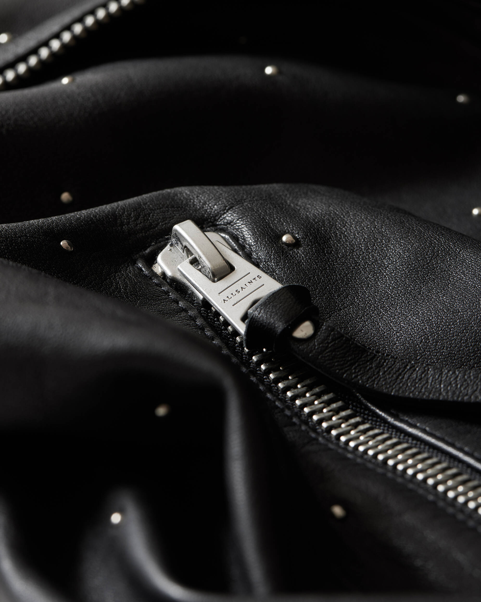 Dalby Pin-Studded Leather Biker Jacket  large image number 6