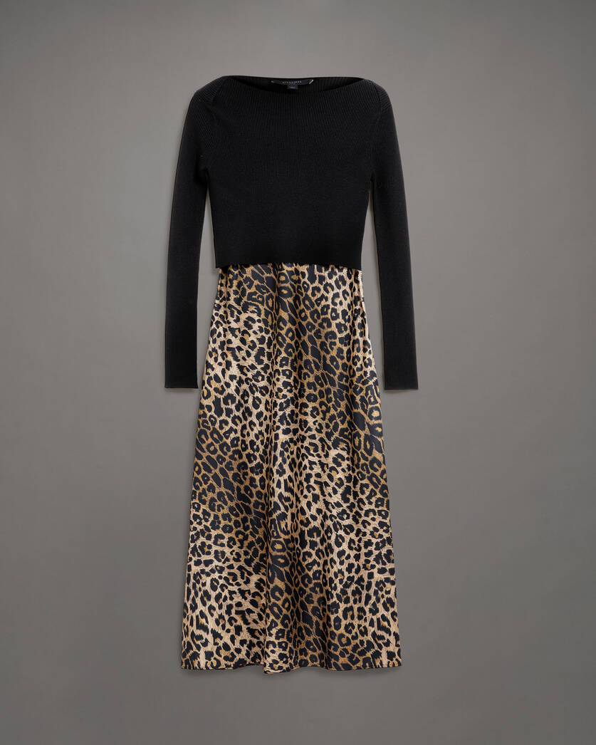 Hera Leopard Print 2-In-1 Midi Dress  large image number 8