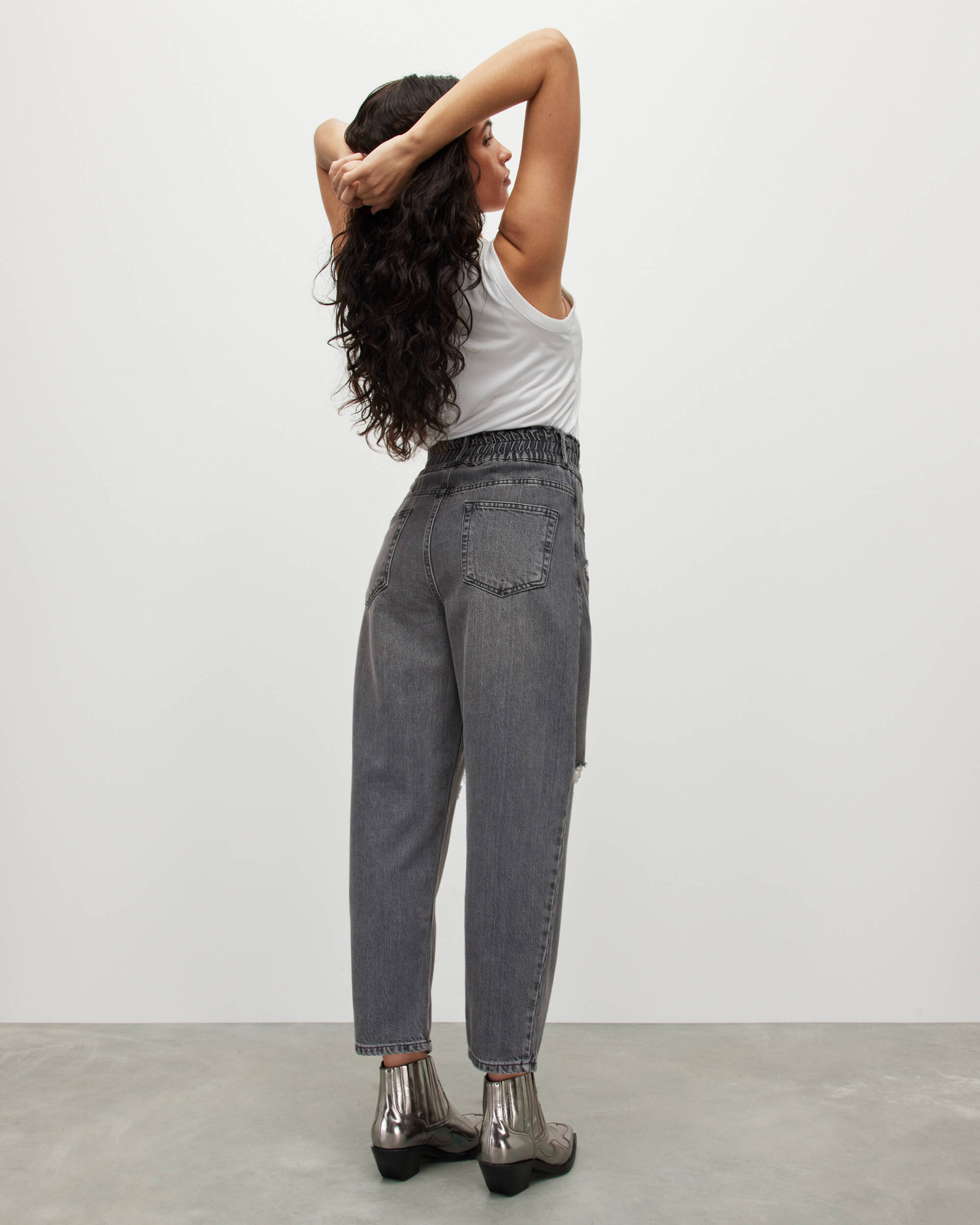 Hailey High-Rise Destroy Tapered Jeans  large image number 8