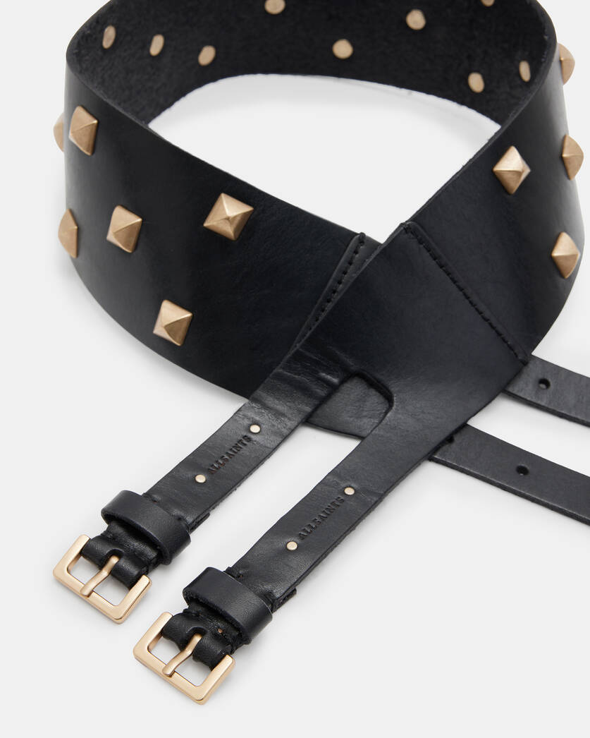 Sonia Studded Double Leather Belt  large image number 3