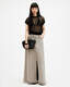 Noir Crossover Waist Denim Maxi Skirt  large image number 1