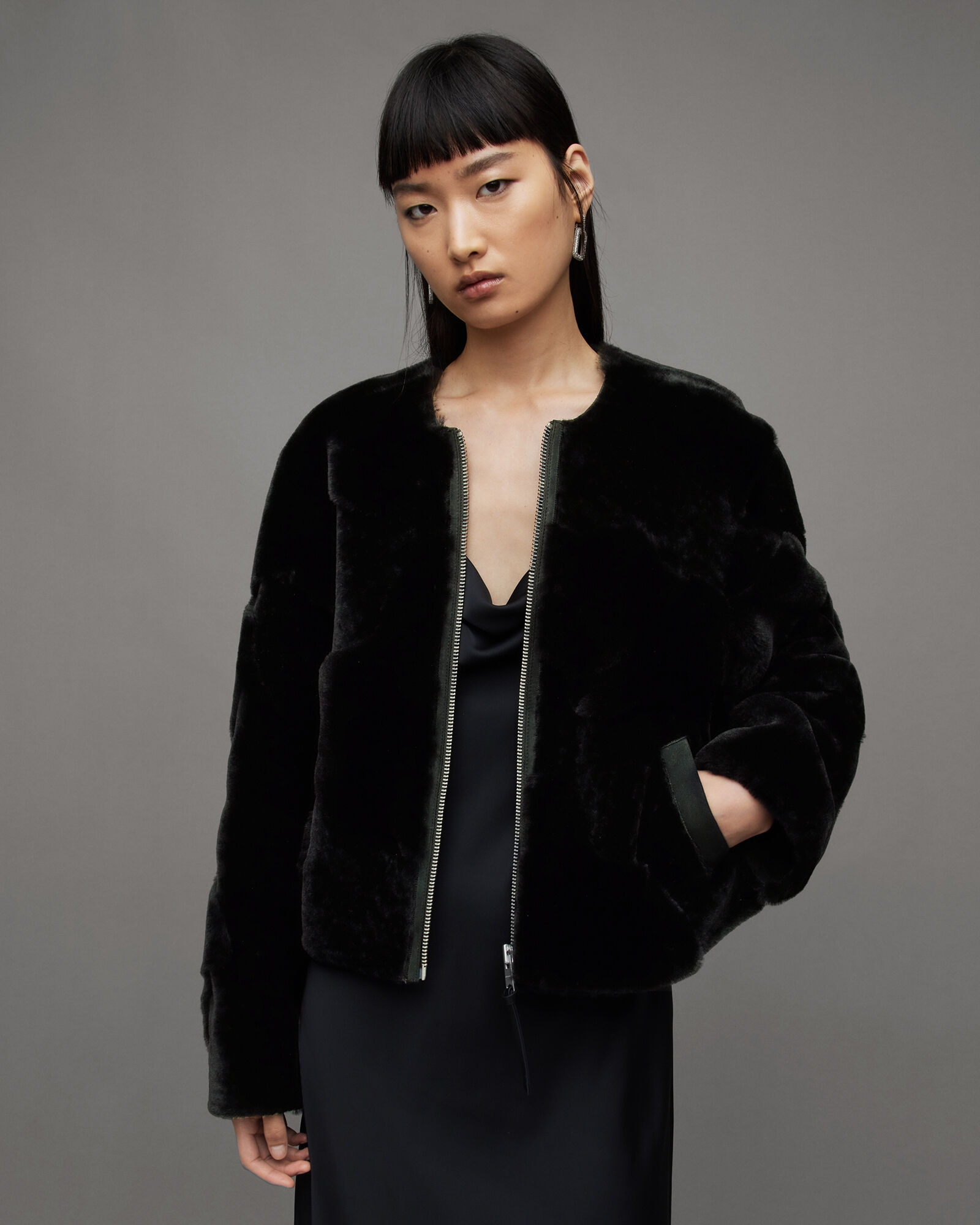 Hania Relaxed Fit Shearling Jacket