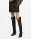 Shana Drawcord Leather Mini Skirt  large image number 2