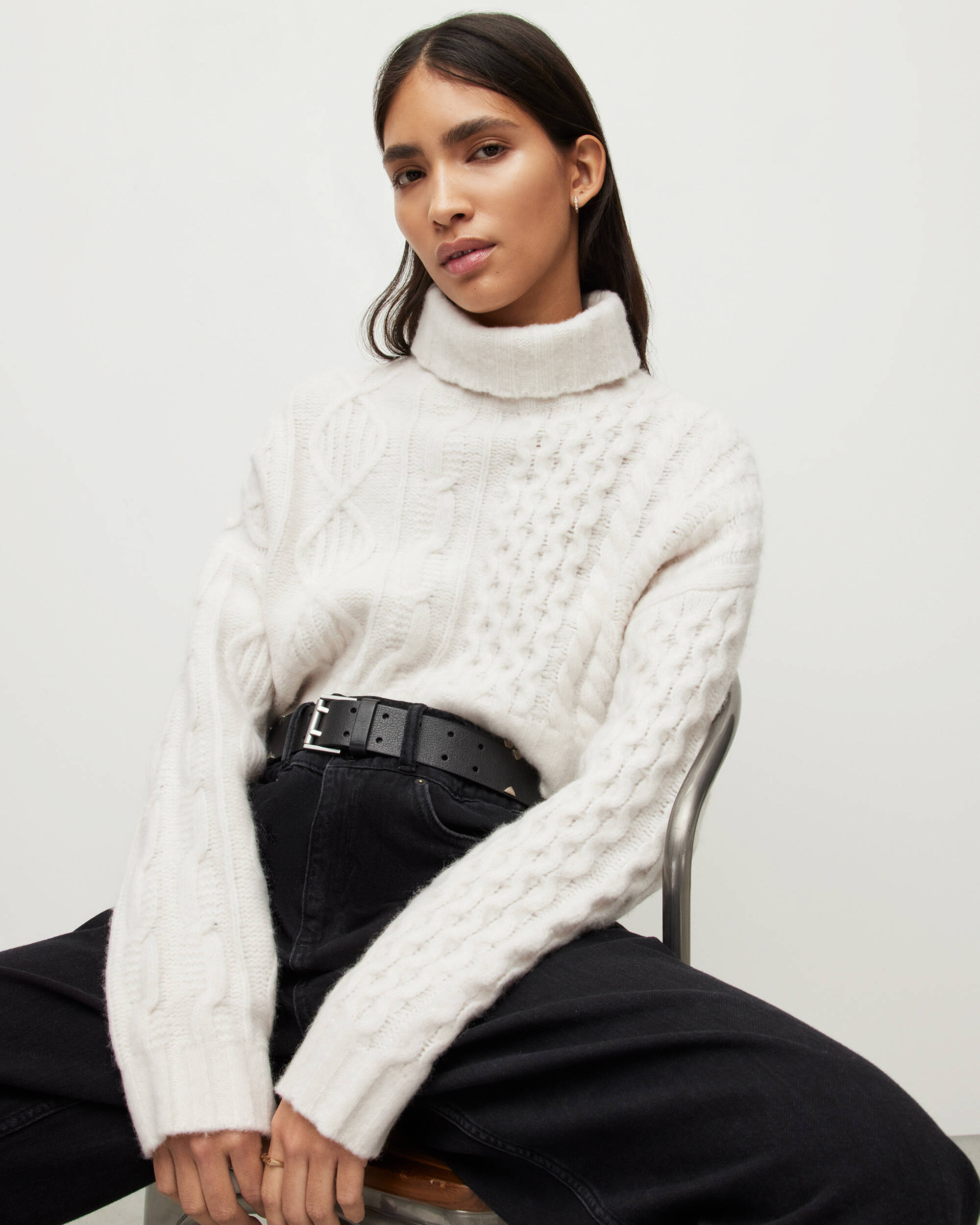 Claude 2-In-1 Jumper MARBLE WHITE | ALLSAINTS