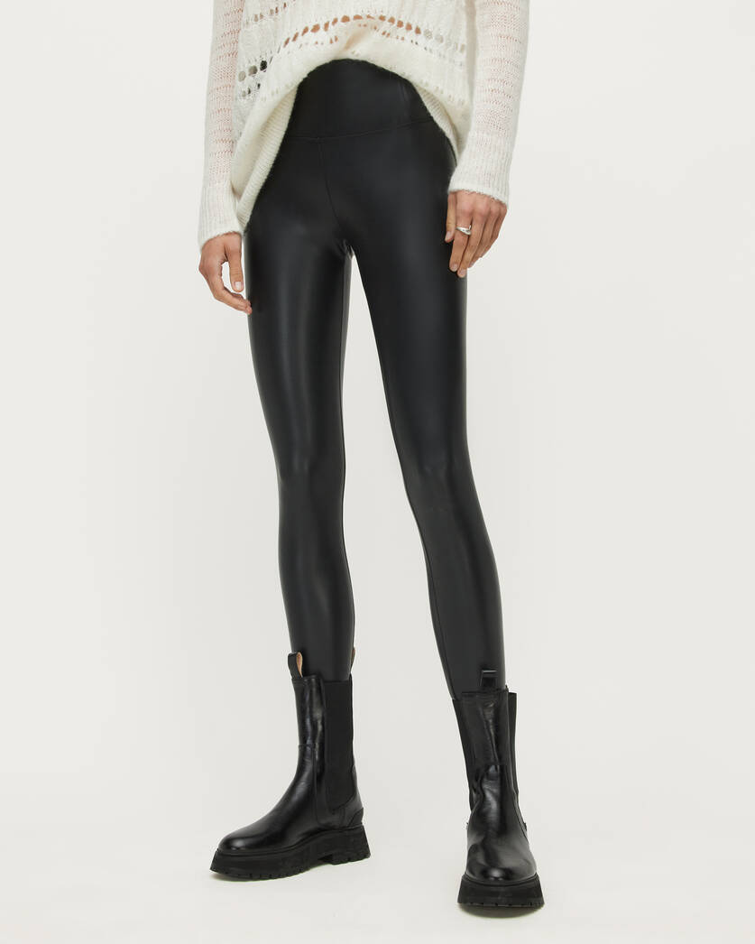 Cora Leather-Look High-Rise Leggings  large image number 4