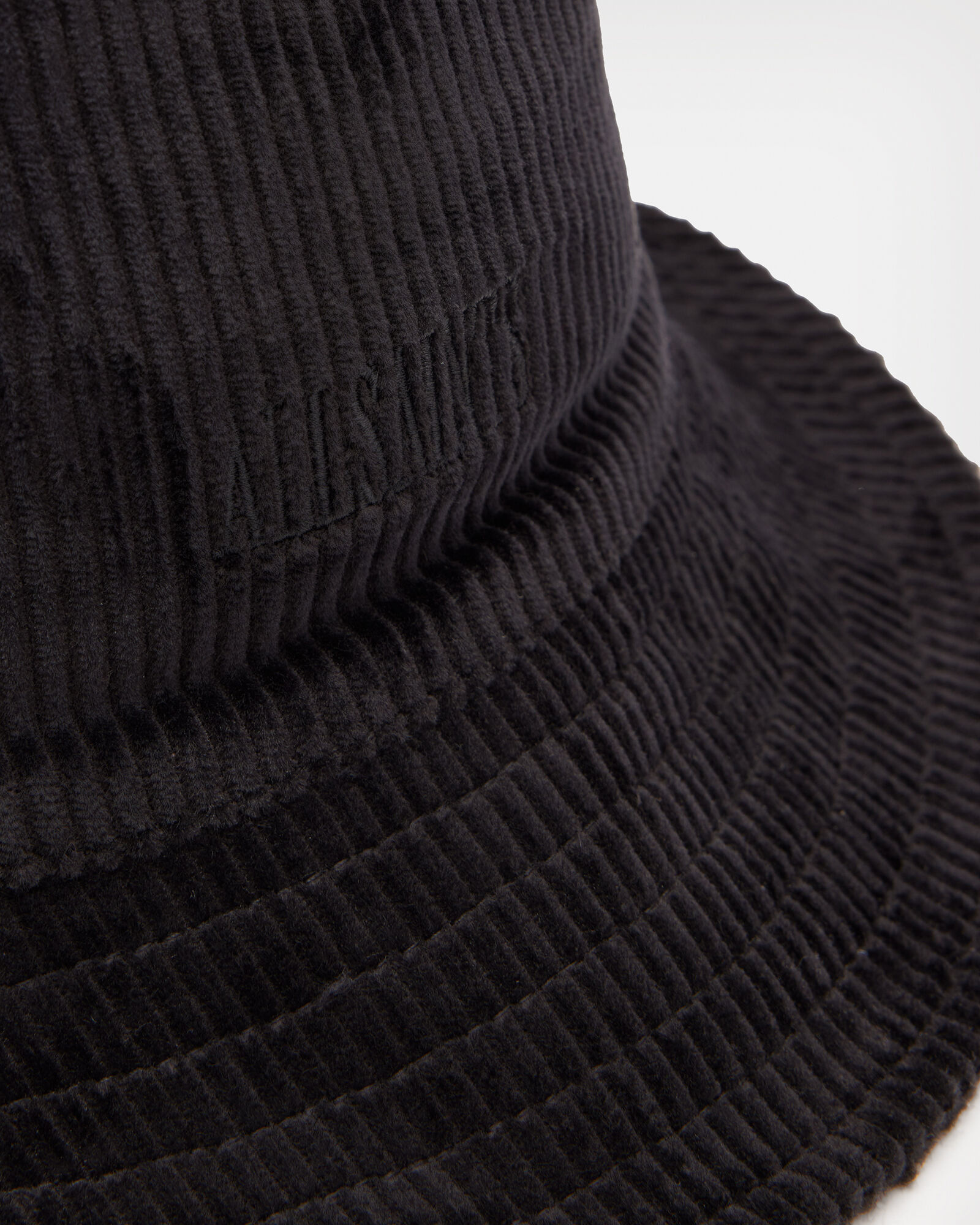 Corduroy Sherpa Reversible Bucket Hat Black/Ecru ALLSAINTS