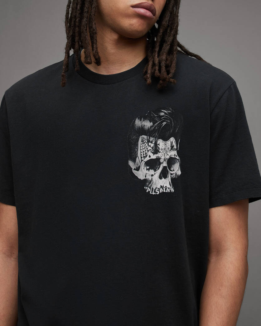 Relics Retro Skull Print Crew T-Shirt