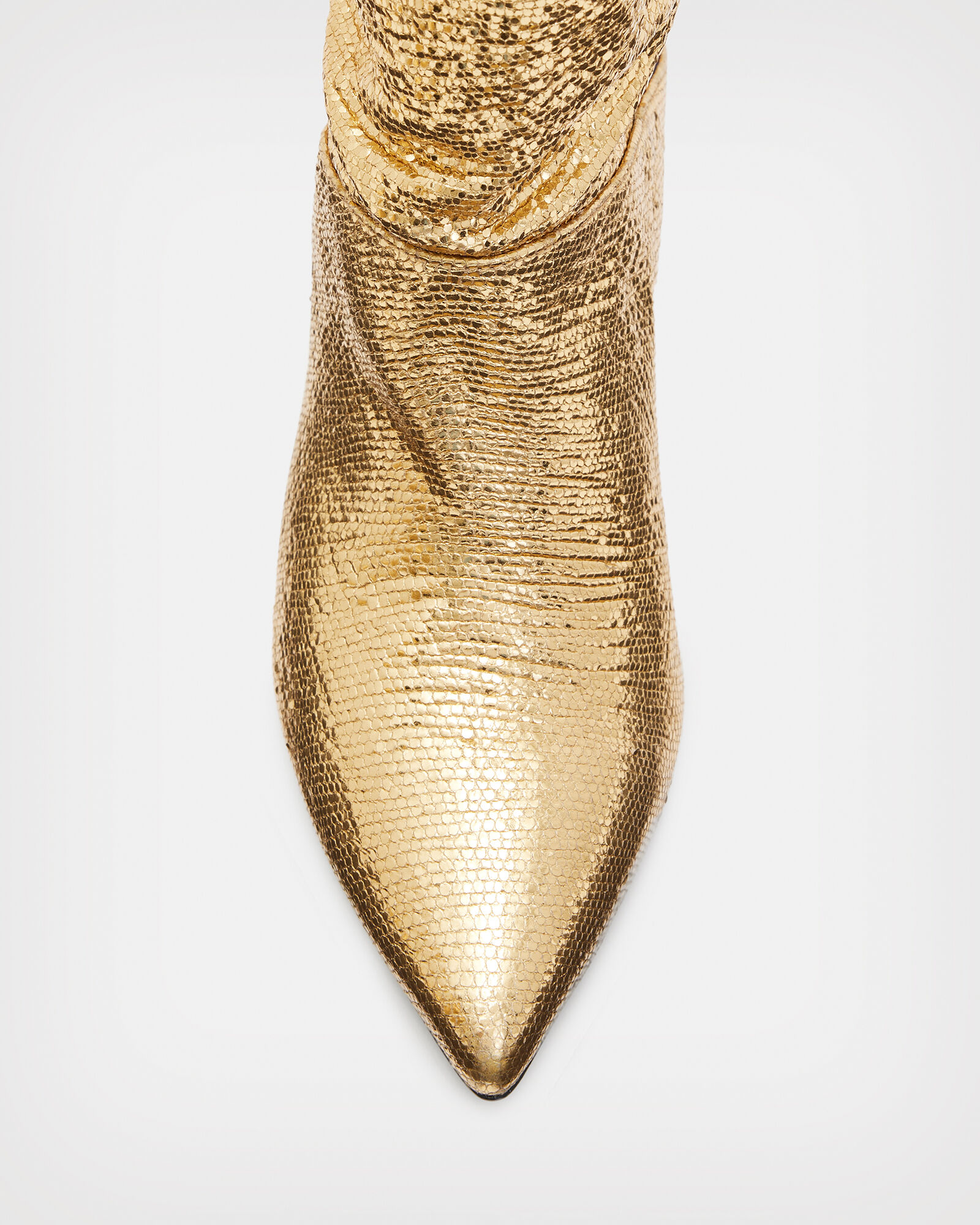 Orlana Shimmer Leather Boots METALLIC GOLD ALLSAINTS