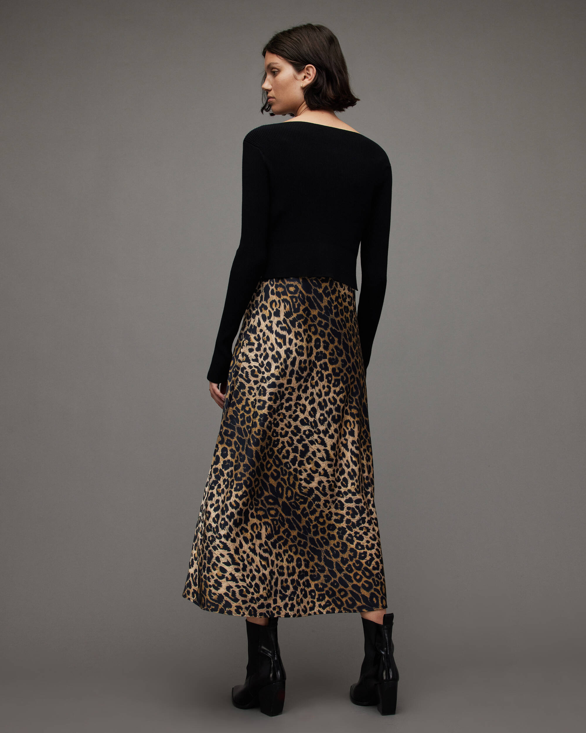 Hera Leopard Print 2-In-1 Midi Dress  large image number 7