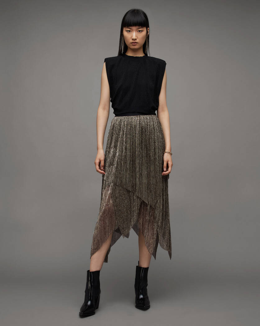 Veena Tulle Layered Midi Skirt  large image number 3