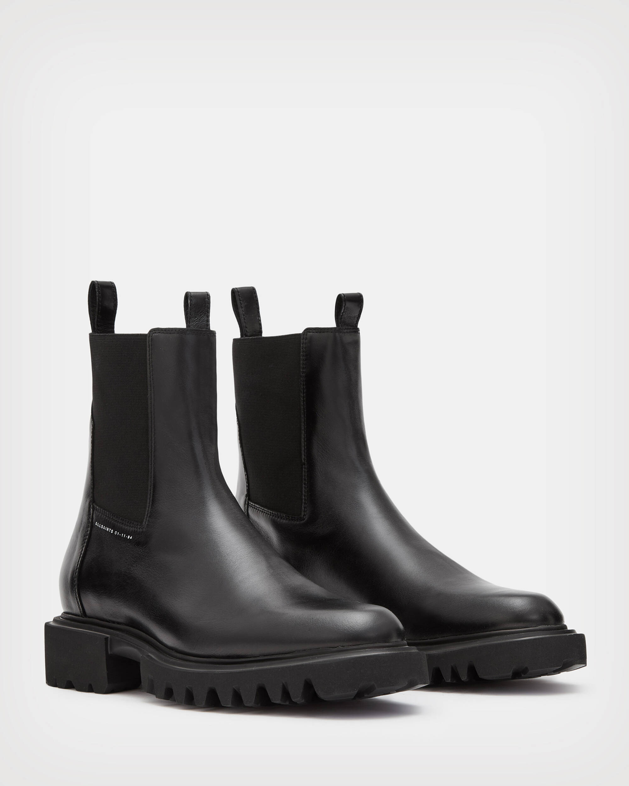 Hayley Leather Boots Black | ALLSAINTS