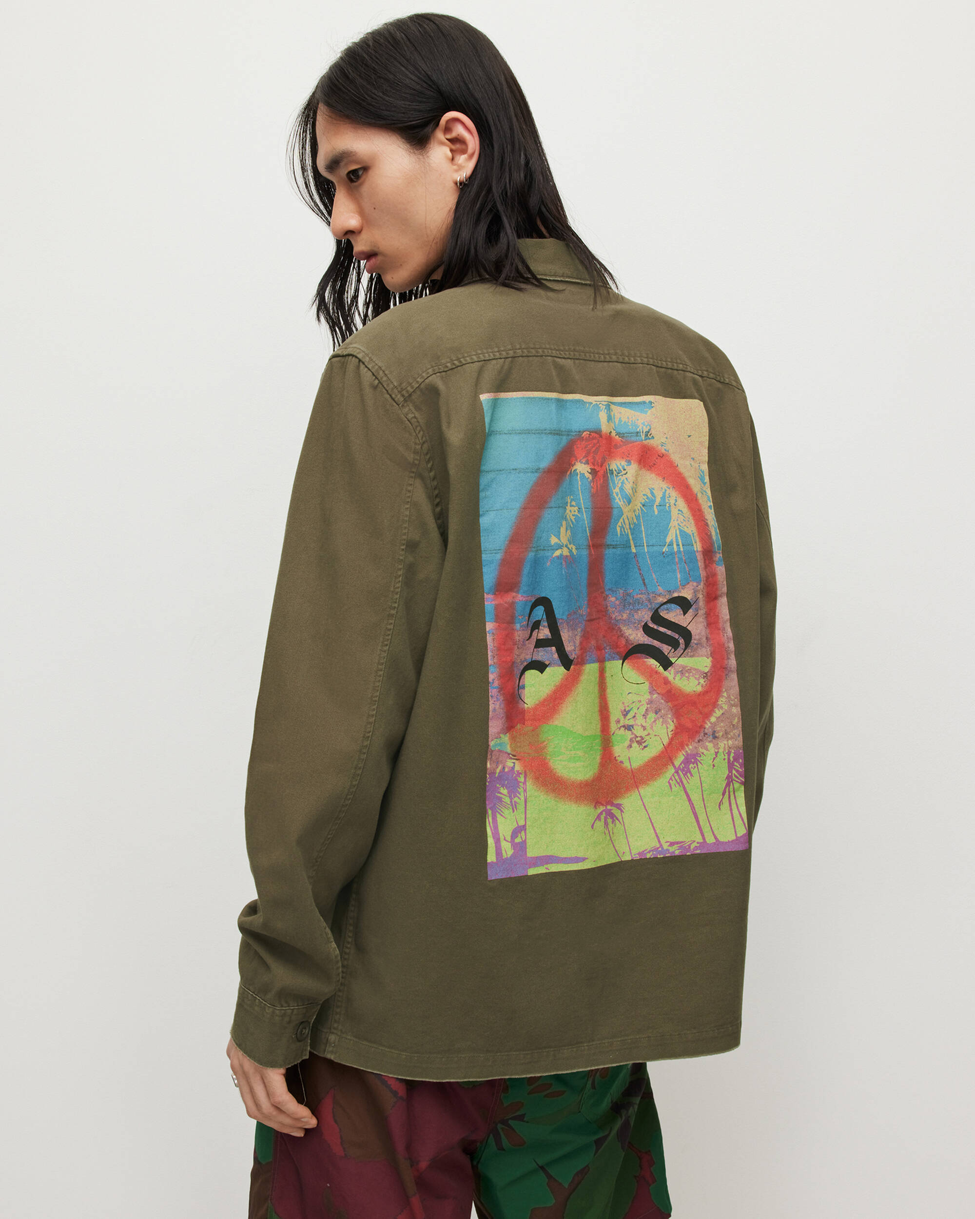 Ether Peace Sign Relaxed Overshirt  large image number 6
