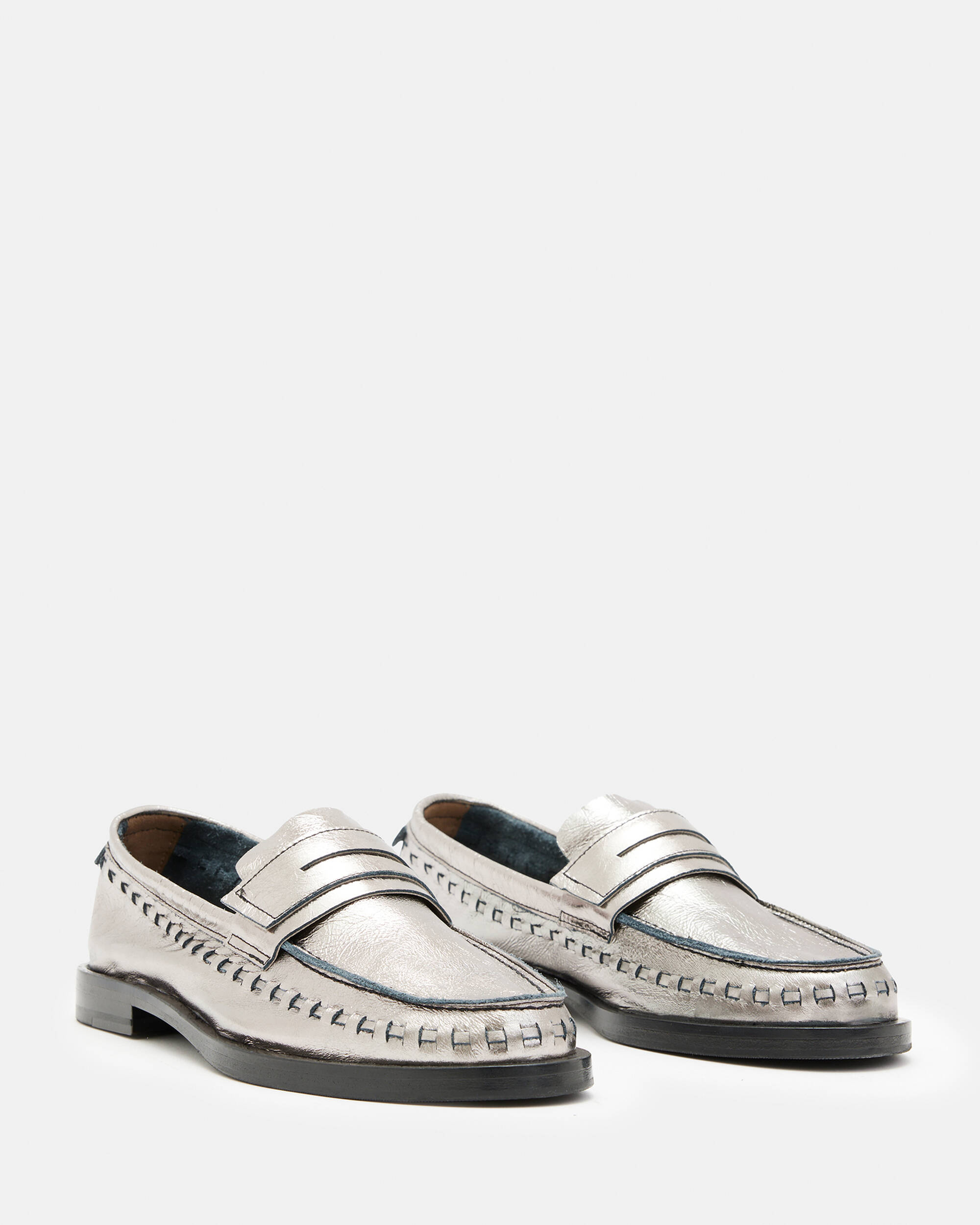 Sofie Metallic Leather Loafers  large image number 5