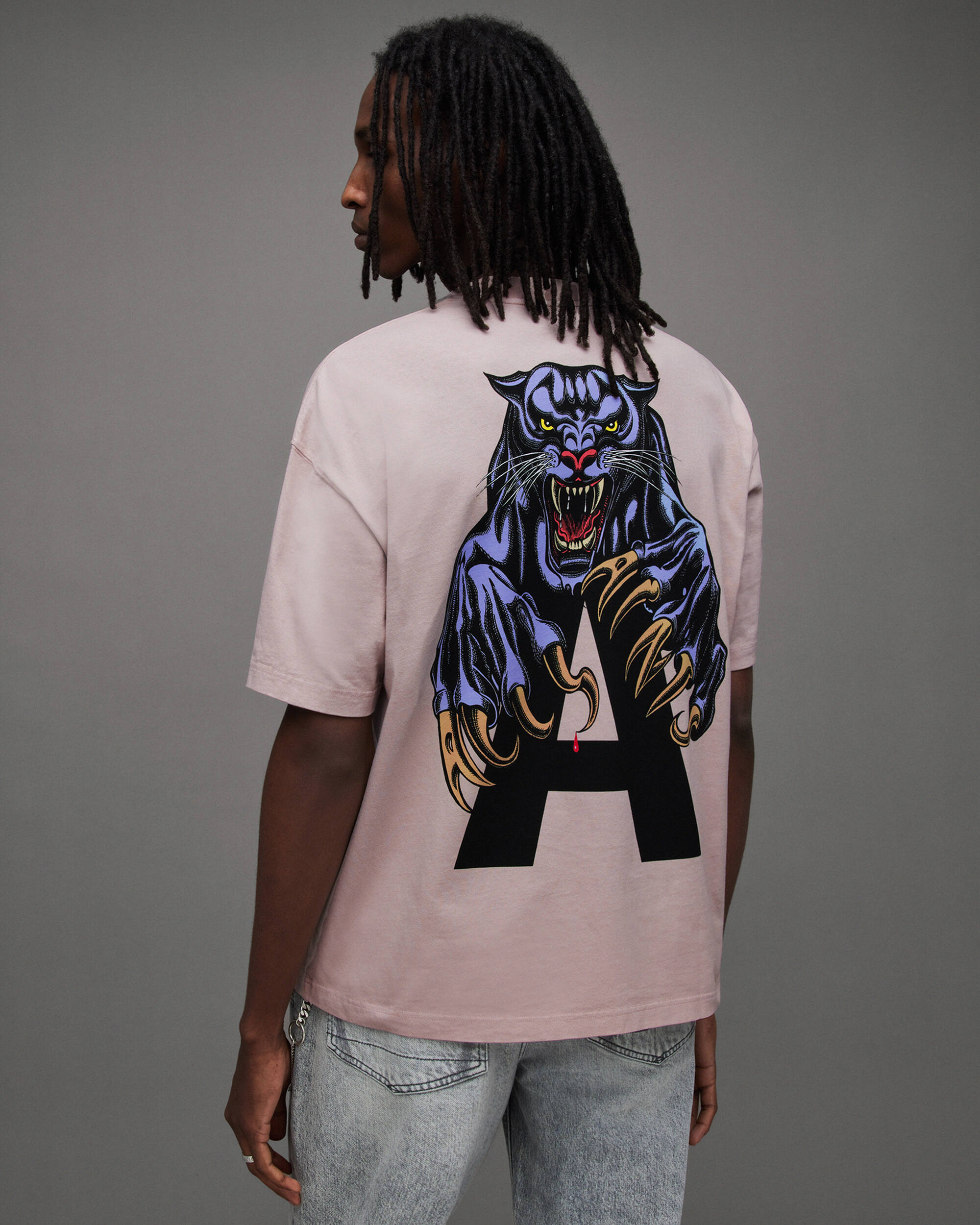 Beast Oversized Panther Crew T-Shirt  large image number 1