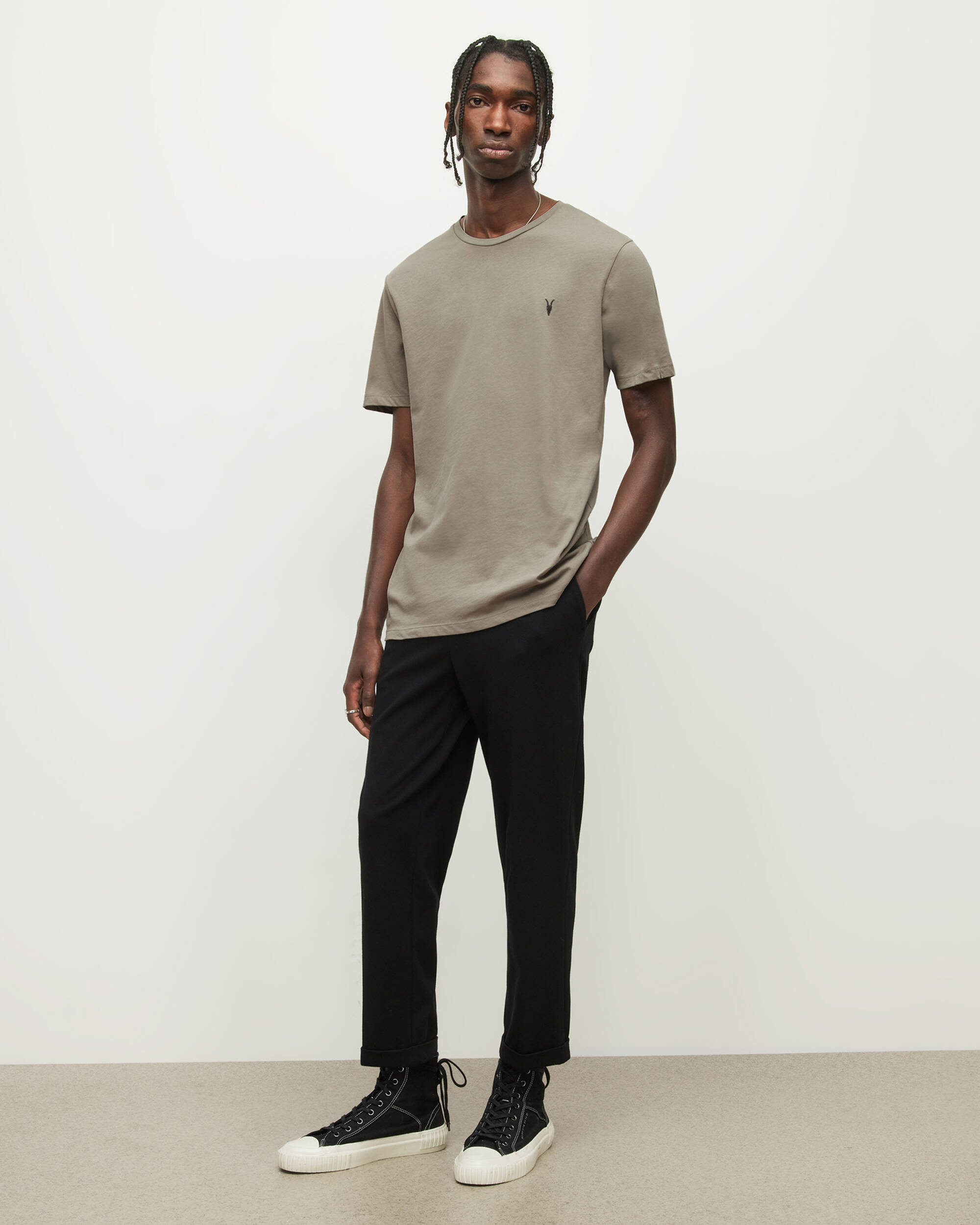 Brace Crew T-Shirt 3 Pack GRY/TOASTED/BRWN | ALLSAINTS