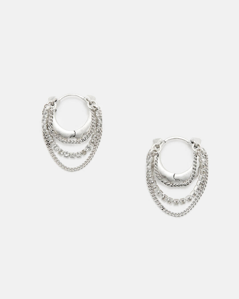Trudy Small Chain Hoop Earrings  large image number 1