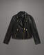 Dalby Slim Fit Leather Biker Jacket  large image number 7