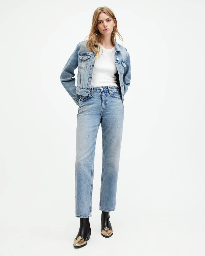 Ida Cropped Straight Denim Jeans  large image number 1